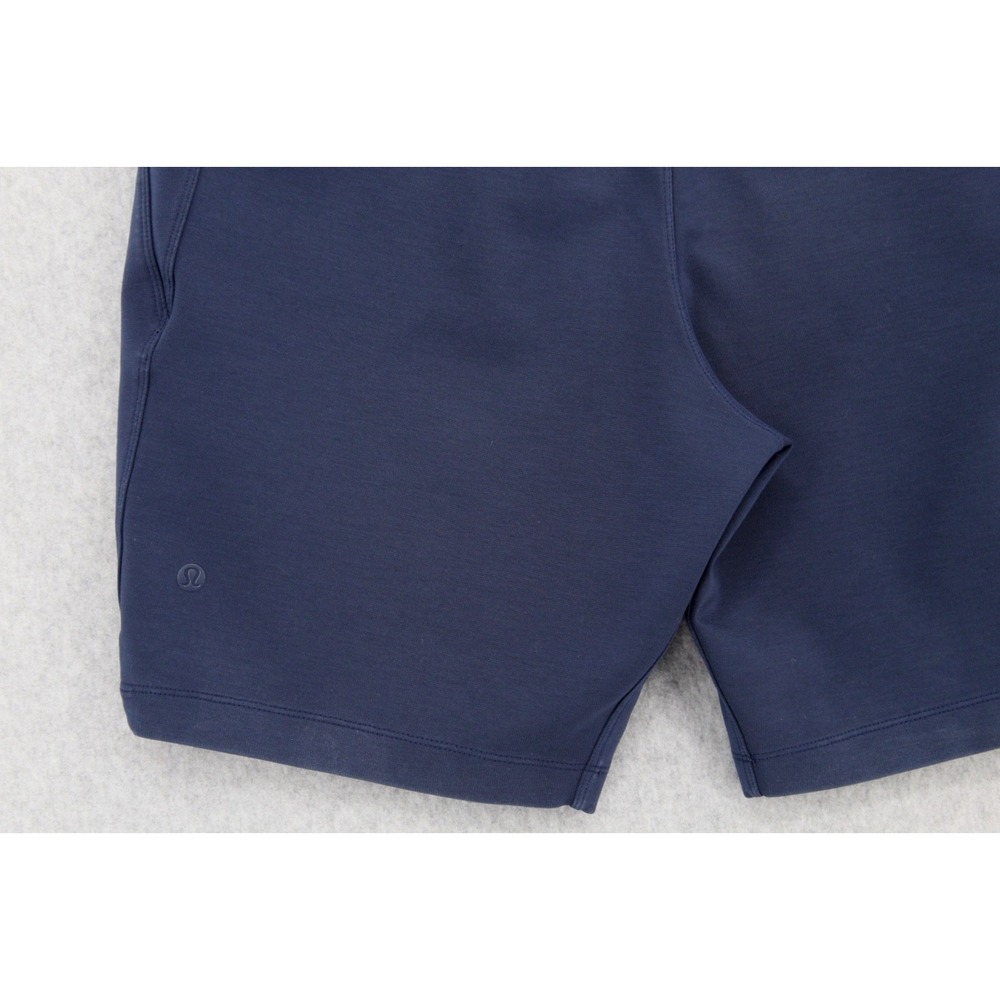 Lululemon Shorts Mens Medium Blue Pockets Drawstring Thick Heavy Weight - Picture 4 of 15